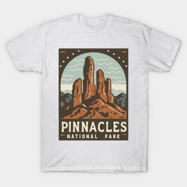 Pinnacles National Park Travel Sticker T-Shirt by GreenMary Design